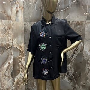 Cinq à Sept Elegant Black Shirt